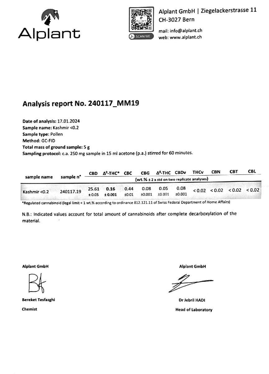 Kashmir CBD Hash 25%