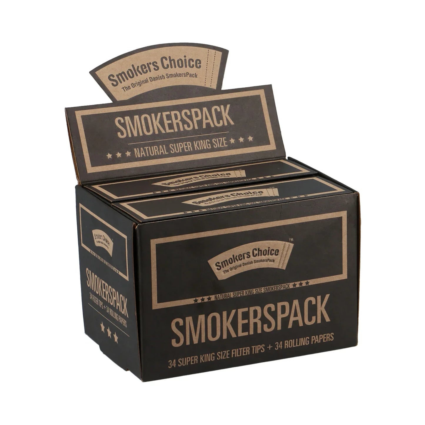Smokers Choice – SmokersPack Super King Size Brown 34 stk.